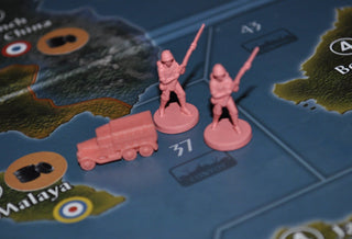 Custom Painted Axis & Allies 1941 Japanese Infantry (x5) - Combat Miniatures