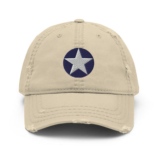 US Airforce Roundel White Star Distressed Dad Hat