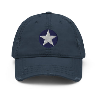 US Airforce Roundel White Star Distressed Dad Hat
