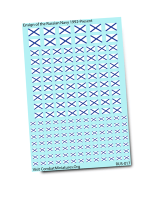 Ensign of the Russian Navy (1992 - P) Water Slide Decals - Combat Miniatures