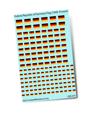 Federal Republic of Germany Flag (1949 - Present) Water Slide Decals - Combat Miniatures