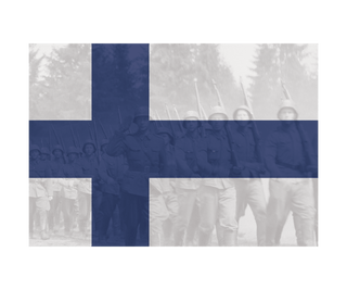 Finland Flag Combat Label - Combat Miniatures