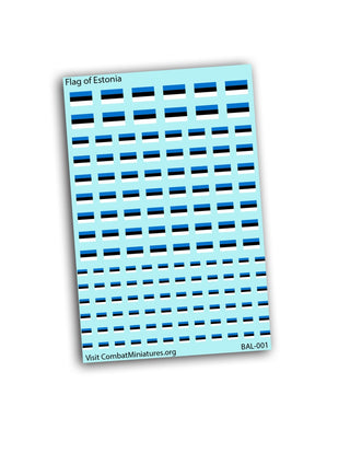 Flag of Estonia 1918-P Waterslide Decals | CombatMiniatures.org - Combat Miniatures