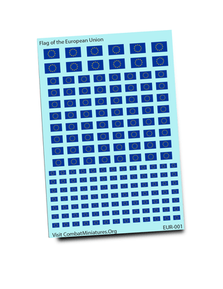 Flag of the European Union Water Slide Decals - Combat Miniatures