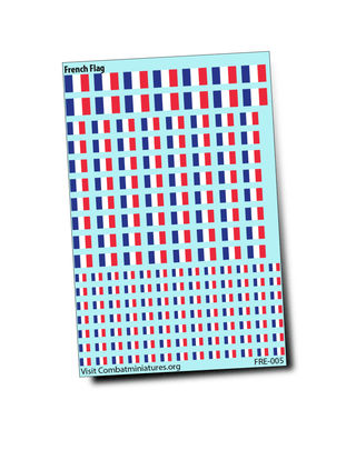French Flag Water Slide Decals - Combat Miniatures