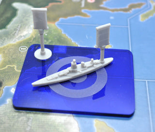 French Naval Task Force Marker, Flag Stand, Tray & Decals - Combat Miniatures