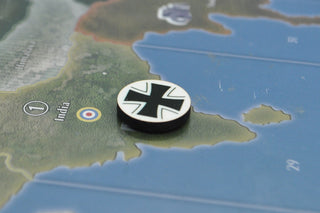 German Balkan Cross Flag Roundel Marker (Gray),Set of 10 - Combat Miniatures