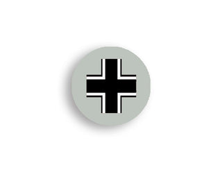 German Balkan Cross Flag Roundel Marker (Gray), Set of 10