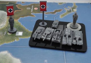 German Task Force Infantry Marker, Flag Stand, Tray & Decals - Combat Miniatures