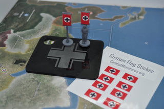 German Task Force Infantry Marker, Flag Stand, Tray & Decals - Combat Miniatures