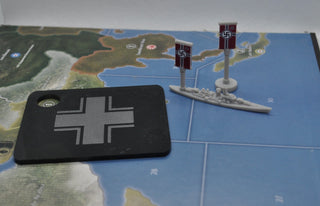 German Task Force Naval Marker, Flag Stand, Tray & Decals - Combat Miniatures