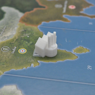 Global War 1936 Industrial Complex Set (75pc) | Minor, Medium & Major Factory Markers White or Gray - Combat Miniatures
