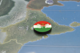 Hungary Flag, 1896 - 1915 Roundel Markers Set of 10 (3/4") - Combat Miniatures