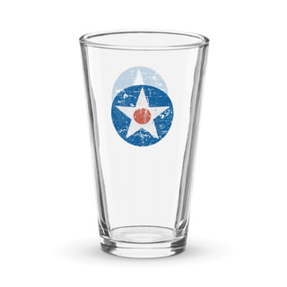 US Star with Red Dot Airforce Roundel Shaker pint glass