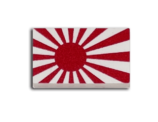 Imperial Japanese Naval Flag 1889–1945 Acrylic Token (x10) - Combat Miniatures