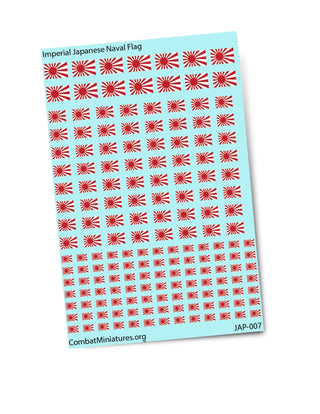 Imperial Japanese Naval Flag Water Slide Decals 1/285 & 1/700 Scale - Combat Miniatures