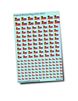 Imperial Russia Flag (1914 - 1917) Water Slide Decals - Combat Miniatures