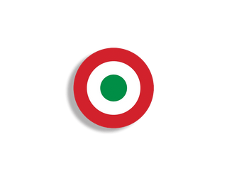 Italian Airforce Roundel 1944 - 1989 (Set of 10) - Full Color - Combat Miniatures