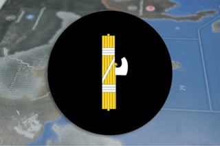 Italian Fascist Flag 4.4” x 4.4” Mobilization / New Build Tray | Glossy Hardboard - Combat Miniatures