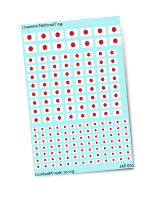 Japanese National Flag Water Slide Decals - Combat Miniatures