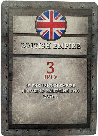 Kings & Kaisers Board Game V1.5 National Objective Card Deck - Combat Miniatures