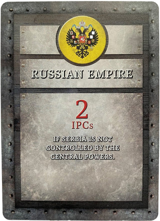 Kings & Kaisers Board Game V1.5 National Objective Card Deck - Combat Miniatures