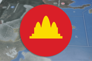 Kuhmar Rouge Flag Roundel with Red Dot 4.4” x 4.4” Mobilization / New Build Tray | Glossy Hardboard - Combat Miniatures