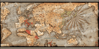 Lieutenant Dan's Custom 36"x72" G40 Map w/ Color - Combat Miniatures