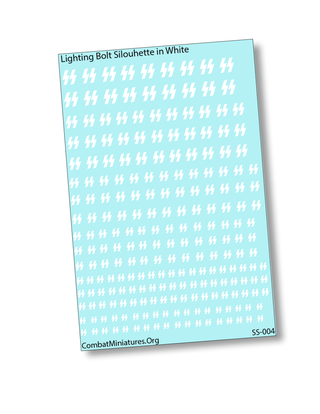 Lightning Bolt Black Waterslide Decals | Wargaming Miniatures & Model Markings - Combat Miniatures