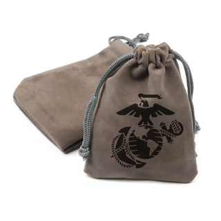 Marine Logo in Black Dice Bag, Velvet Bag - Combat Miniatures