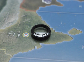 Mercenary Unit ID Acrylic Markers Set of 5 (Black/White) - Combat Miniatures