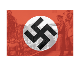 WW2 German National Socialist Flag Combat Label