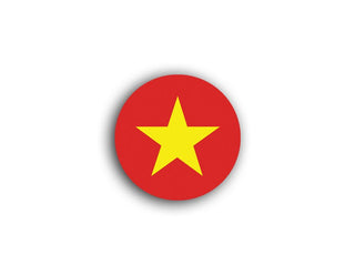 North Vietnam Flag 19mm Round Glossy Hardboard Markers (Set of 10) - Combat Miniatures