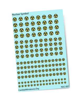 Nuclear Symbol Water Slide Decals - Combat Miniatures