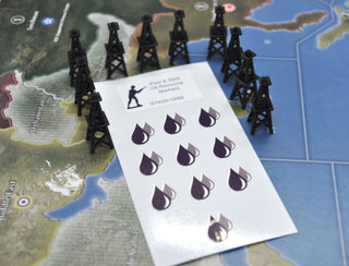 Oil Resource Marker with (10) Oil Derricks - Combat Miniatures
