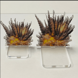Printed Explosion Damage Marker (x5) - Combat Miniatures