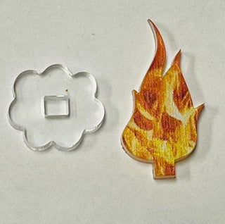 Printed Flame Damage Marker (x5) - Combat Miniatures
