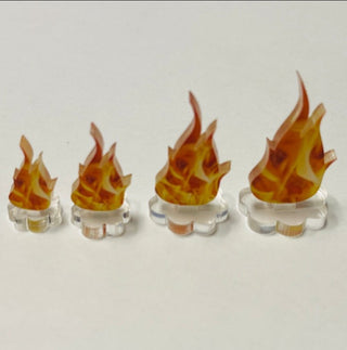 Printed Flame Damage Marker (x5) - Combat Miniatures