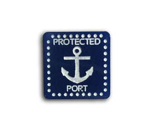 Protected Port Markers (x5) | Blue Acrylic Naval Port Tokens for WWII Wargames - Combat Miniatures