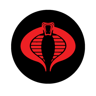 Red Cobra Logo on Black Roundel (x10) - Combat Miniatures