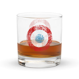 French Airforce Roundel Rocks glass