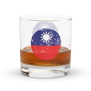 Custom Nationalist Chinese Roundel Rocks glass