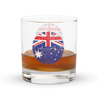 Custom ANZAC Flag Roundel Rocks glass