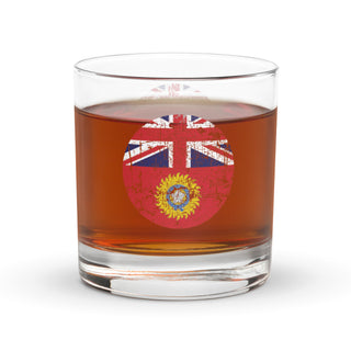 Custom UK Commonwealth Roundel Rocks glass