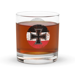 Custom German Empire Flag Roundel Rocks glass