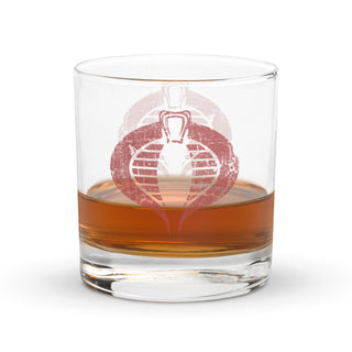 Cobra Logo in Red Rocks glass