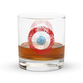 French Airforce Roundel Rocks glass