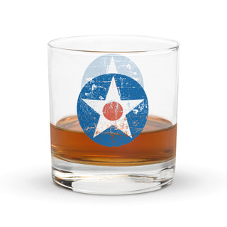 US Airforce Roundel Rocks glass