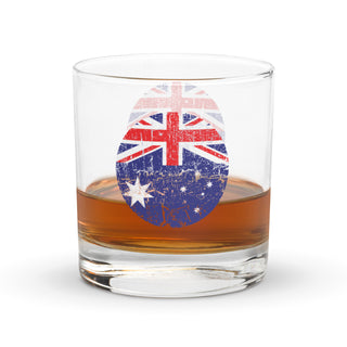 Custom ANZAC Flag Roundel Rocks glass