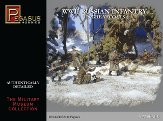 Pegasus 1/72 WWII Russian Infantry in Greatcoats